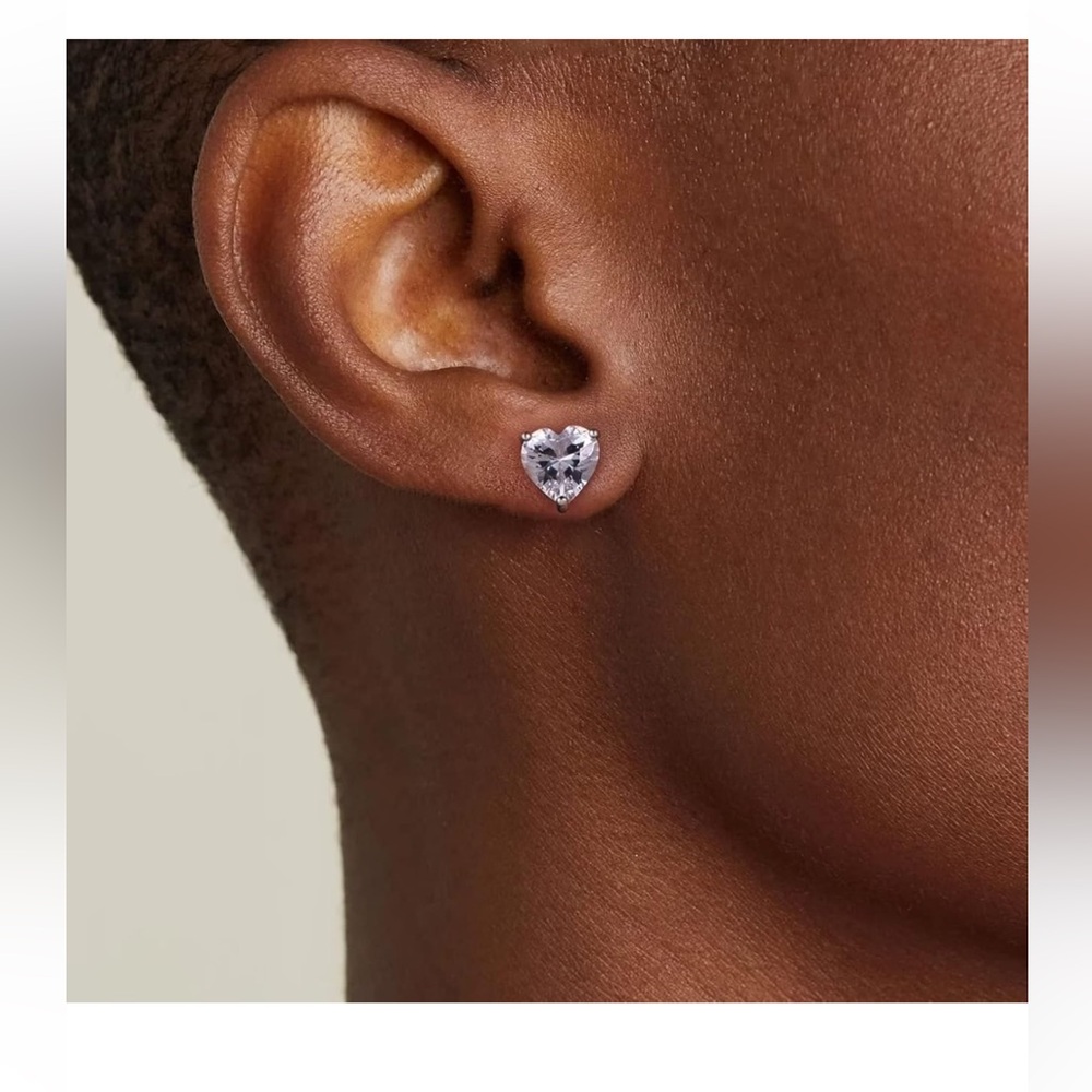 14k Gold Plated Cubic Zirconia Stud Earrings for Women Silver Earrings Jewelry